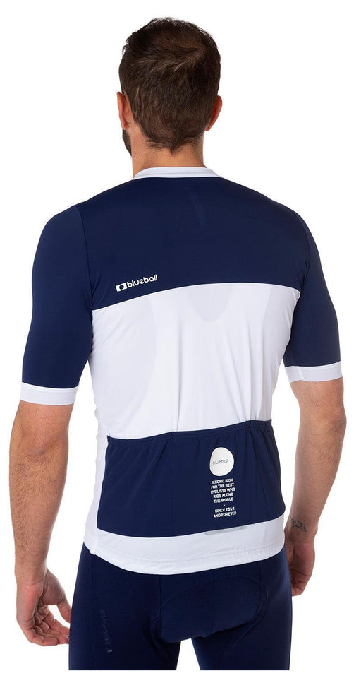 blueball apparel cycling jersey men compression clothing performance premium blue white bb110502 KRN glasses BB110502TM M