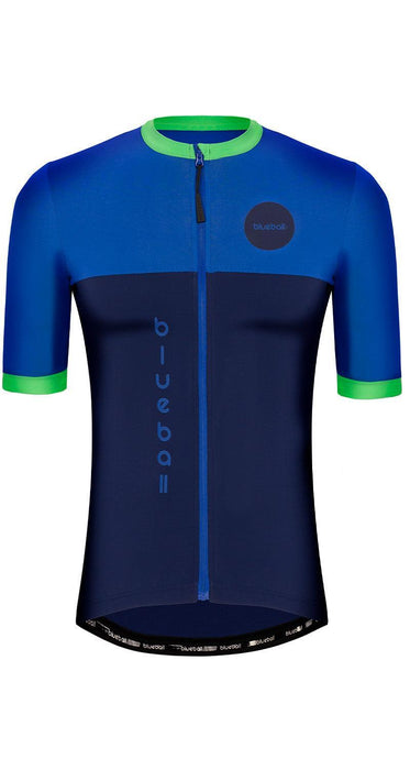 BLUEBALL Cycling Jersey Short Sleeve Men Navy Blue & Green