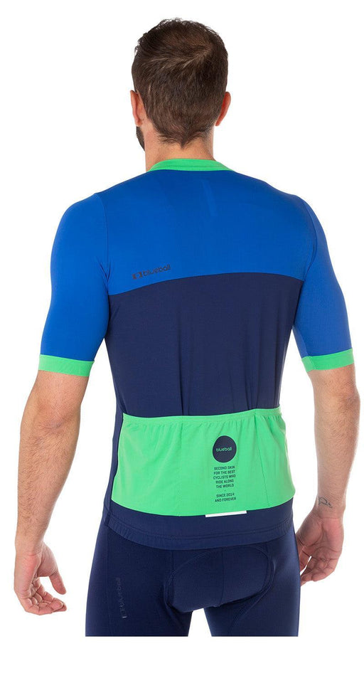 blueball apparel cycling jersey men compression clothing performance premium navy blue green bb110503 KRN glasses BB110503TM M