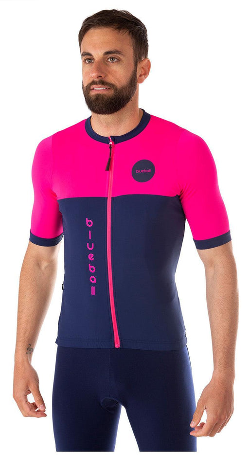 blueball apparel cycling jersey men compression clothing performance premium pink blue bb110505 KRN glasses BB110505TS S