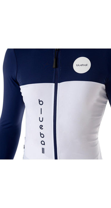 BLUEBALL Cycling Jersey Long Sleeve Men Blue & White