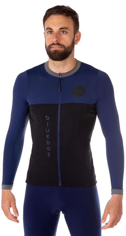 blueball apparel cycling jersey men compression clothing performance premium black blue bb110630 KRN glasses BB110630TM M