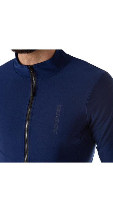 blueball apparel cycling jacket men compression clothing performance premium navy blue bb180420 KRN glasses 