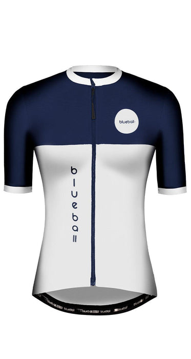 BLUEBALL Cycling Jersey Short Sleeve Women Blue & White