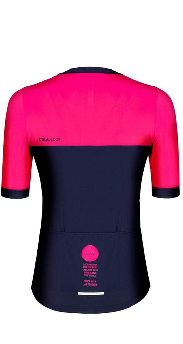 BLUEBALL Cycling Jersey Short Sleeve Women Pink & Blue