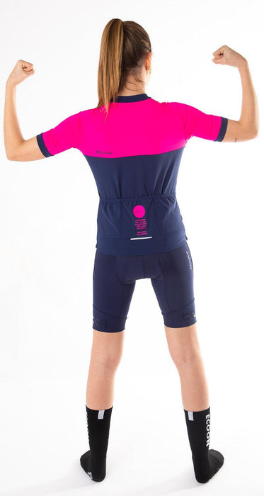 BLUEBALL Cycling Jersey Short Sleeve Women Pink & Blue