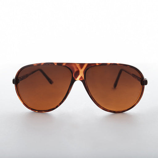 image of sunglasses model SUNGLASS MUSEUM Orange Lens Pilot Vintage Sunglass - Beckham
