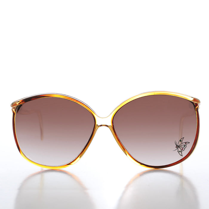 SUNGLASS MUSEUM 80s Rhinestone Boho Vintage Sunglasses - Belinda