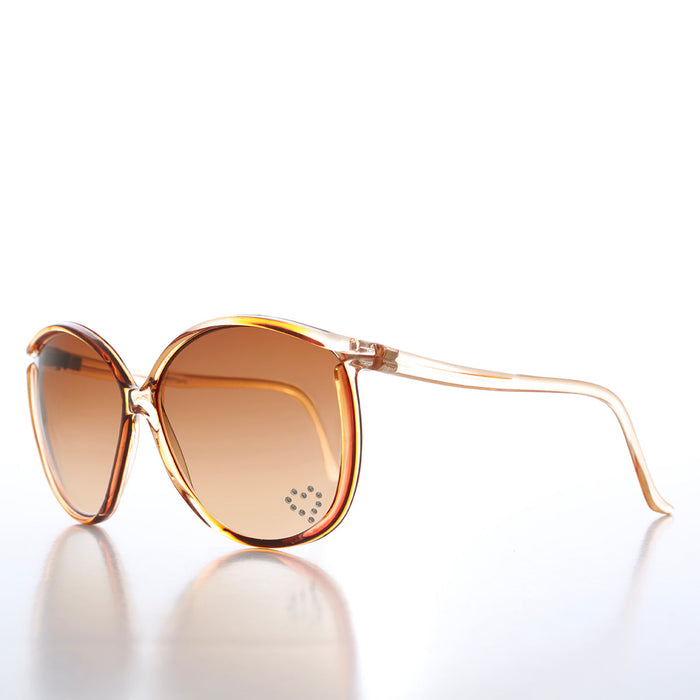 SUNGLASS MUSEUM 80s Rhinestone Boho Vintage Sunglasses - Belinda