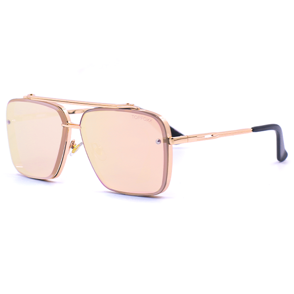 TOPFOXX Sunglasses Bella -Tangle Free- Rose Gold Oversized Squared Aviators