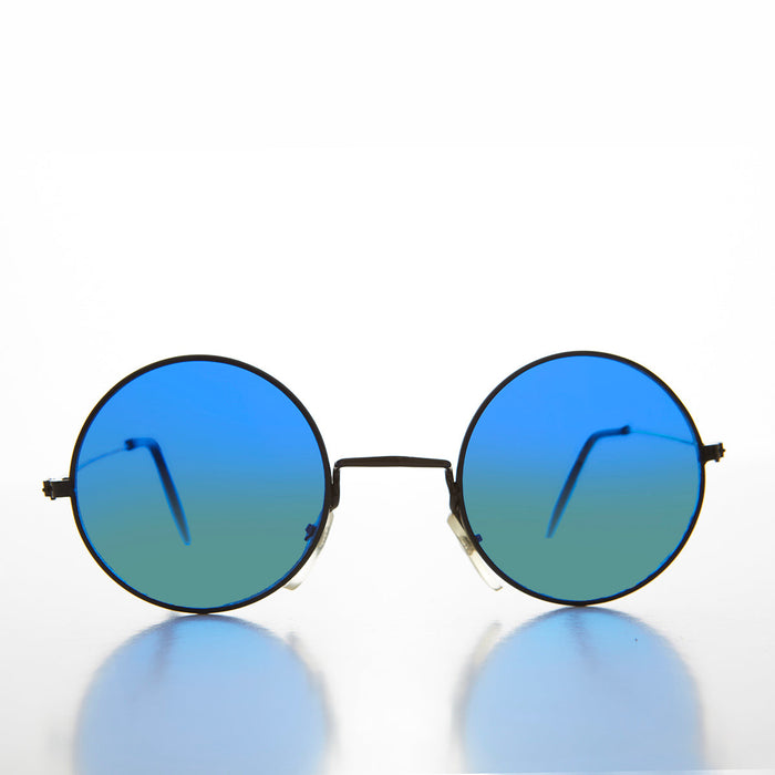 SUNGLASS MUSEUM Round Ocean Lens Hippy Vintage Sunglass - Agean - Product image