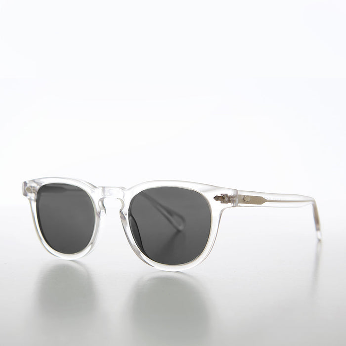 SUNGLASS MUSEUM Clear Acetate Polarized Square Sunglass - Benson