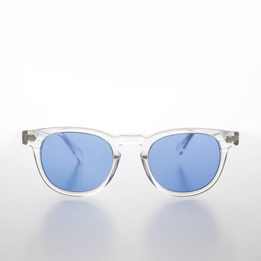 SUNGLASS MUSEUM Clear Acetate Square Sunglass with Colored Lenses - Benson - Product image