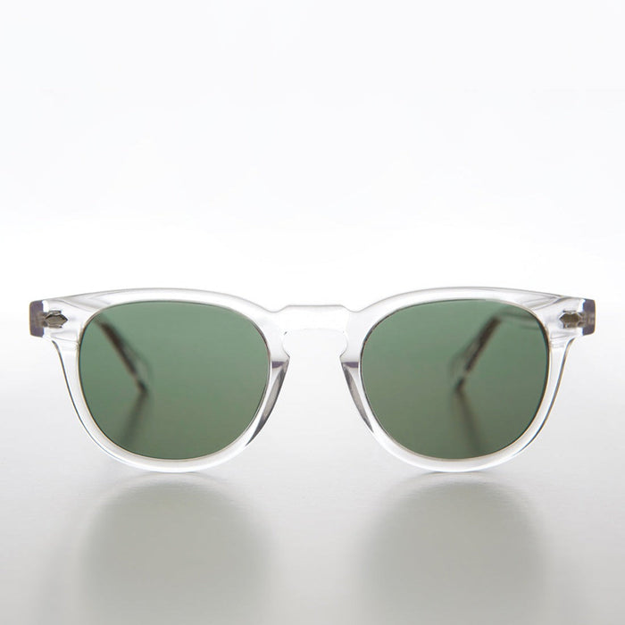 SUNGLASS MUSEUM Clear Acetate Polarized Square Sunglass - Benson