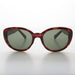 image of sunglasses model SUNGLASS MUSEUM Round Cat Eye Sunglass with Glass lens and Thick Frame - Betsy