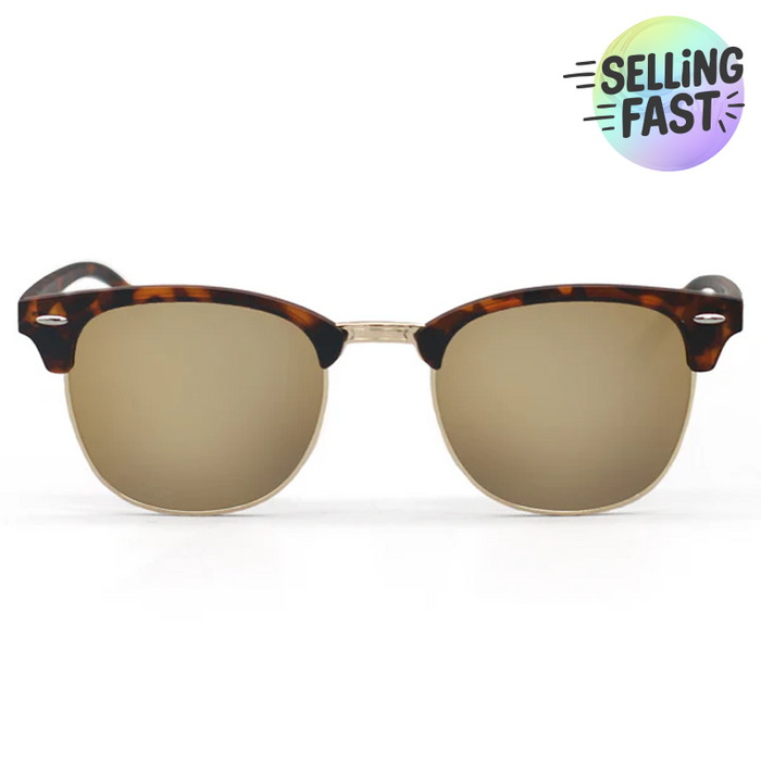 TOPFOXX The Masters – Mirrored Brown Clubmaster Sunglasses - Product image