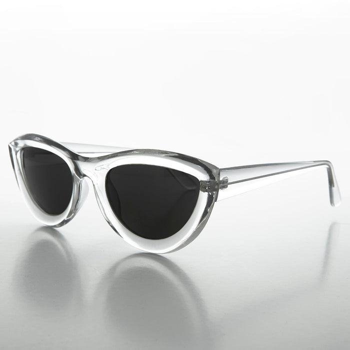 SUNGLASS MUSEUM Rare Oversized Mod Cat Eye Chunky Sunglass - Big Momma