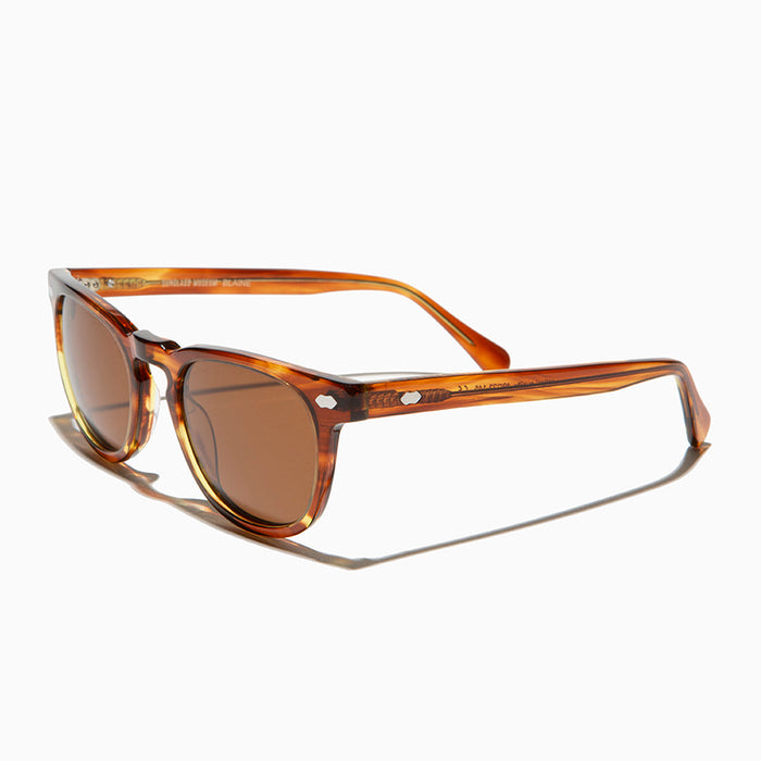 SUNGLASS MUSEUM Rounded Square Tortoise Sunglass with Polarized Lens - Blaine