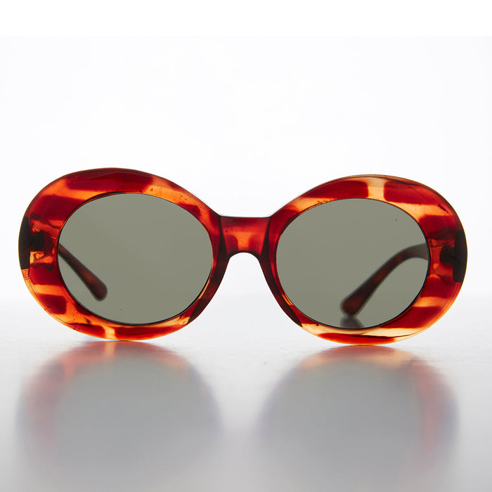 SUNGLASS MUSEUM Oval Clout Cat Eye Vintage Sunglasses - Emma