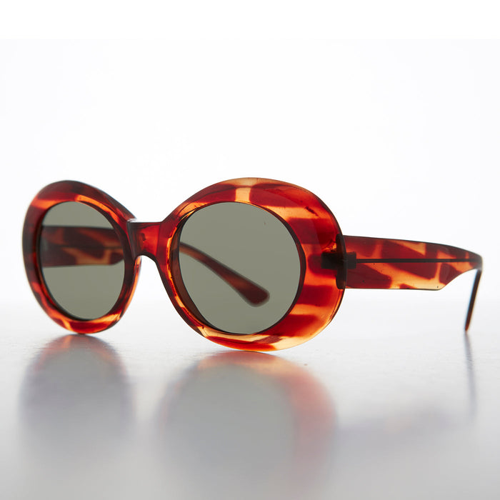 SUNGLASS MUSEUM Oval Clout Cat Eye Vintage Sunglasses - Emma
