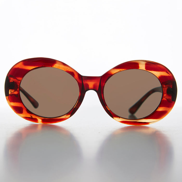 SUNGLASS MUSEUM Oval Clout Cat Eye Vintage Sunglasses - Emma