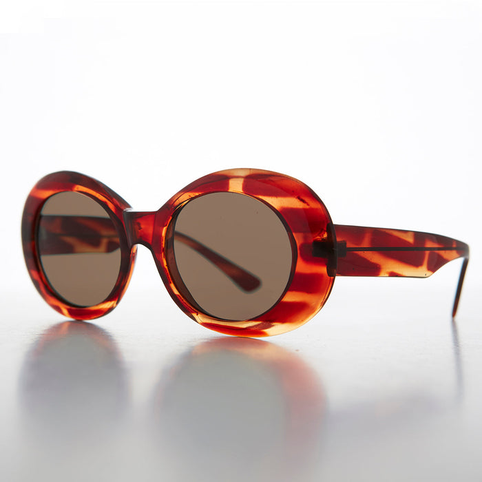 SUNGLASS MUSEUM Oval Clout Cat Eye Vintage Sunglasses - Emma