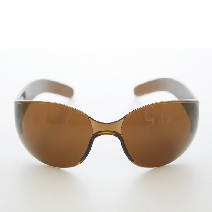 SUNGLASS MUSEUM Futuristic Goggle Wrap Around Sunglasses - Blast
