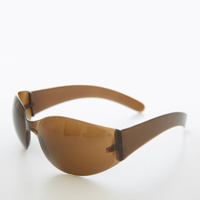 SUNGLASS MUSEUM Futuristic Goggle Wrap Around Sunglasses - Blast