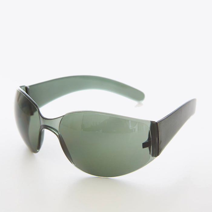 SUNGLASS MUSEUM Futuristic Goggle Wrap Around Sunglasses - Blast