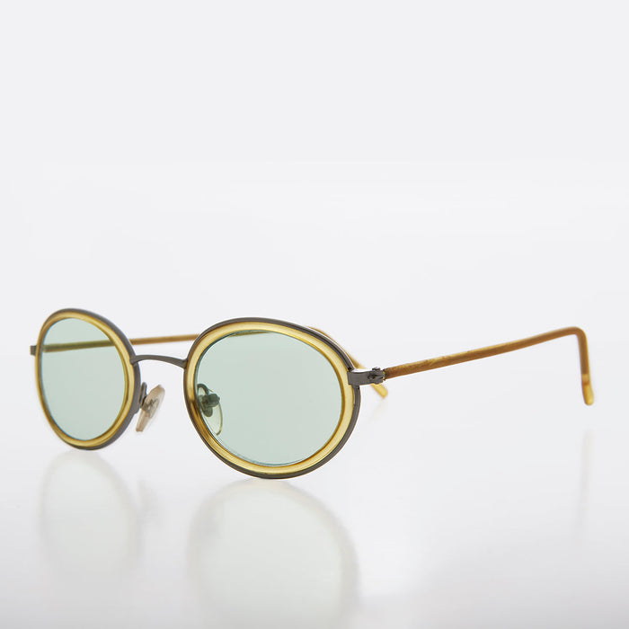SUNGLASS MUSEUM Oval Pastel Vintage Sunglasses - Bloom