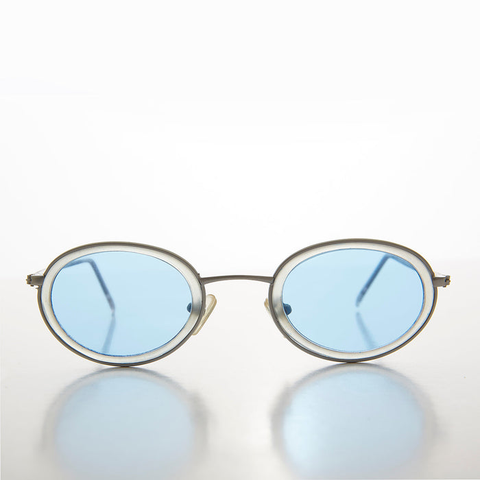 SUNGLASS MUSEUM Oval Pastel Vintage Sunglasses - Bloom