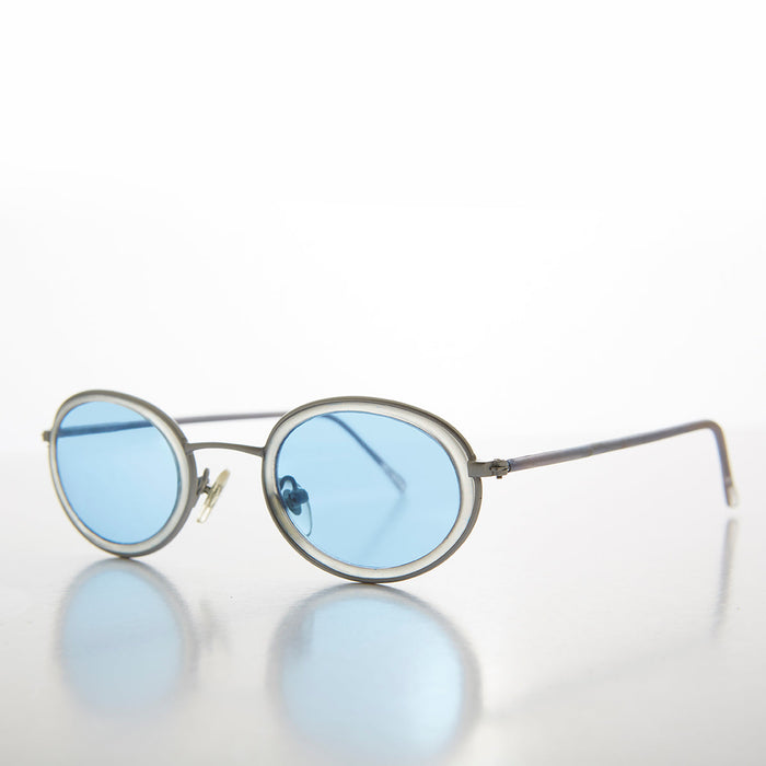 SUNGLASS MUSEUM Oval Pastel Vintage Sunglasses - Bloom