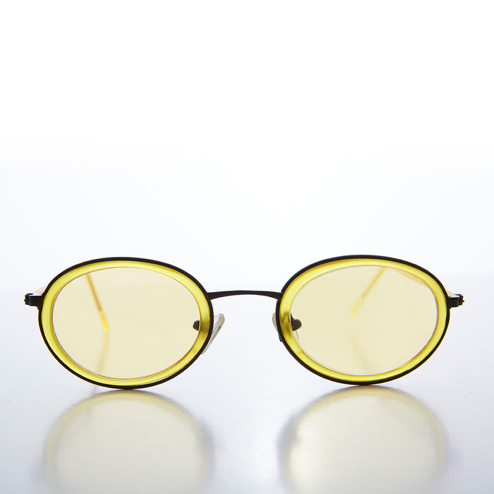 SUNGLASS MUSEUM Oval Pastel Vintage Sunglasses - Bloom