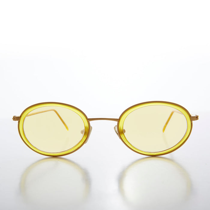 SUNGLASS MUSEUM Oval Pastel Vintage Sunglasses - Bloom