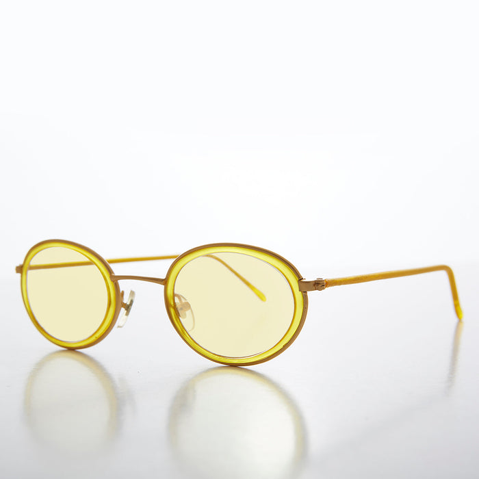 SUNGLASS MUSEUM Oval Pastel Vintage Sunglasses - Bloom