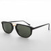 Sunglass Museum Retro Square Aviator Vintage Sunglass with Flat Top - Bowie - Product image