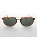 Sunglass Museum Retro Square Aviator Vintage Sunglass with Flat Top - Bowie - Product image