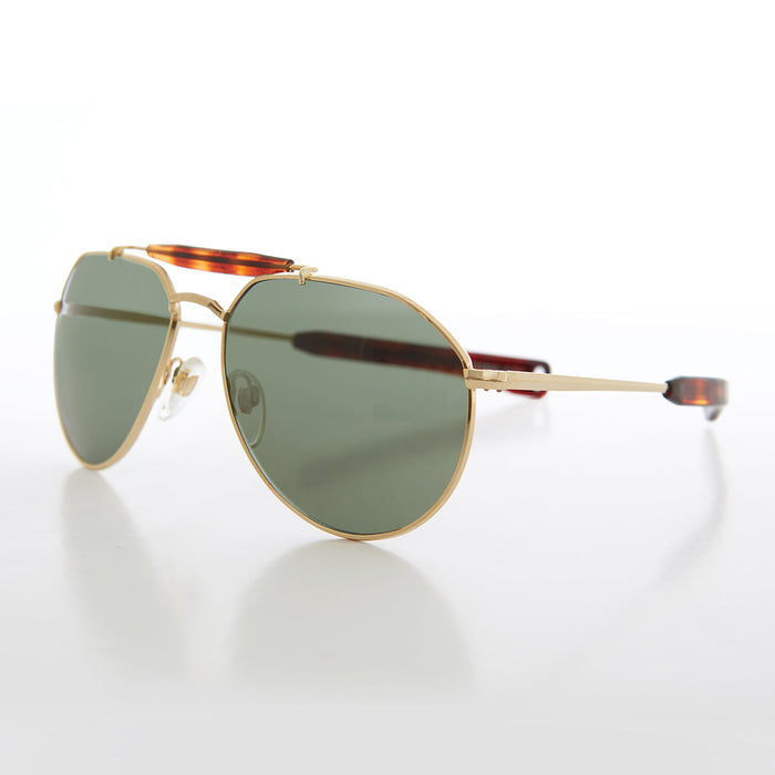 SUNGLASS MUSEUM Large 62mm Unisex Aviator Sunglass - Bowser