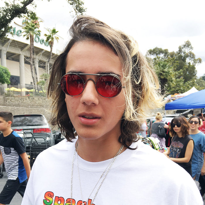 SUNGLASS MUSEUM Red Lens Steampunk Sunglass with Folding Side Shields - Bram 7