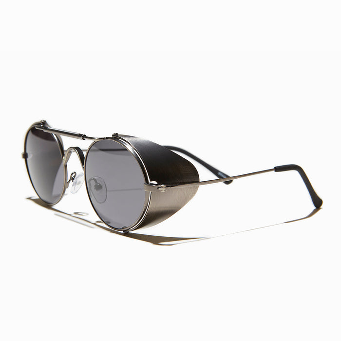 SUNGLASS MUSEUM Oval Steampunk Sunglass with Folding Side Shields - Bram 3