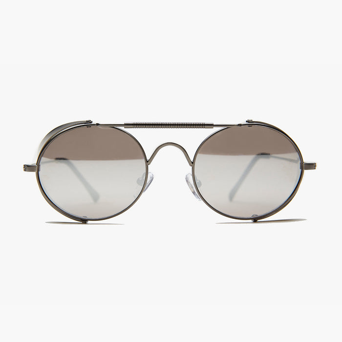 SUNGLASS MUSEUM Oval Steampunk Sunglass with Folding Side Shields - Bram 3