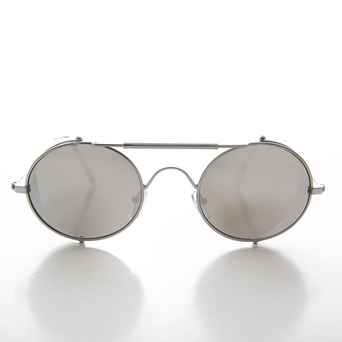 SUNGLASS MUSEUM Oval Steampunk Sunglass with Folding Side Shields - Bram 3
