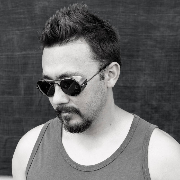 SUNGLASS MUSEUM Oval Steampunk Sunglass with Folding Side Shields - Bram 3