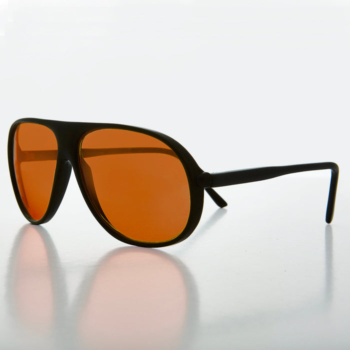 SUNGLASS MUSEUM Pilot Sunglasses with Orange Lenses - Collier
