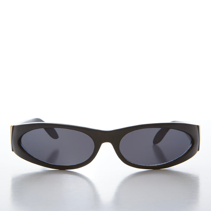 SUNGLASS MUSEUM Mod Wrap Around Vintage Sunglasses - Brower