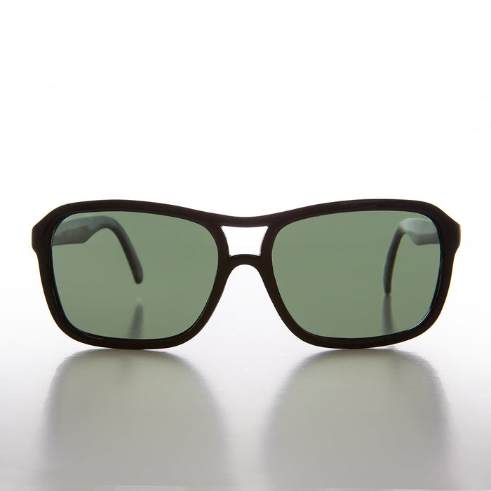 SUNGLASS MUSEUM Square Aviator with Glass Impact Resistant Lens - Buddy