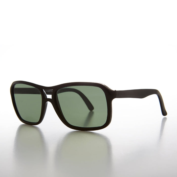 SUNGLASS MUSEUM Square Aviator with Glass Impact Resistant Lens - Buddy