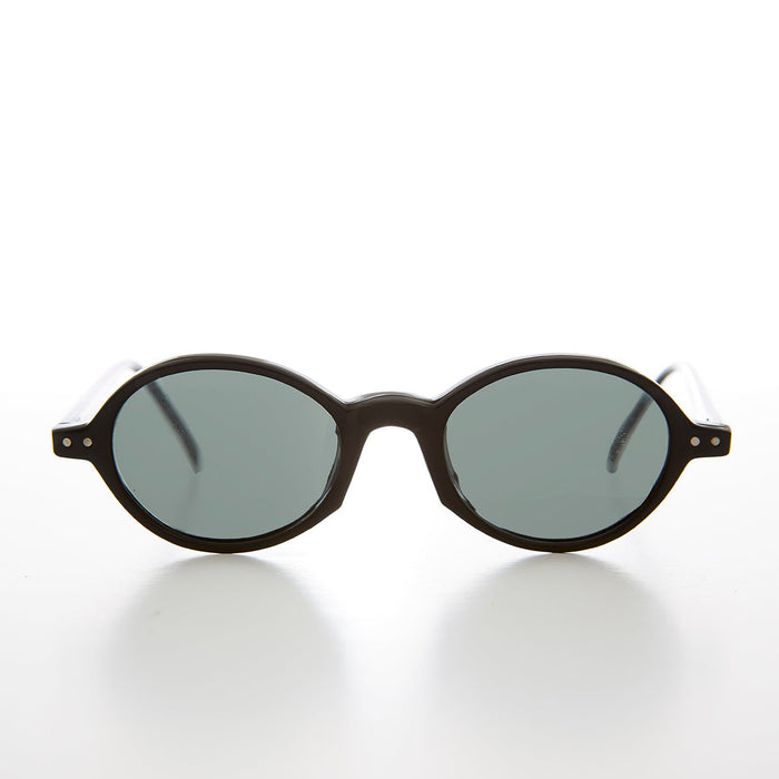 image of sunglasses model SUNGLASS MUSEUM Small Oval Vintage Sunglass with Glass Lens - Burke