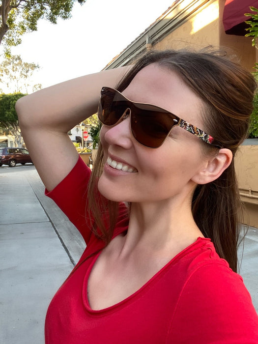 BV1902T C3 Unisex Bravo Tiger Print Sunglasses