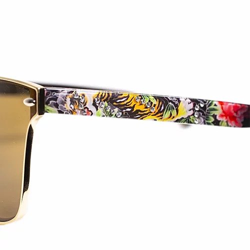 BV1902T C3 Unisex Bravo Tiger Print Sunglasses